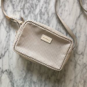 Clare V. White Perforated Mini Sac Cross Body Bag